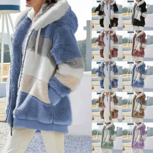 Oversized Plush Hooded Streetwear
