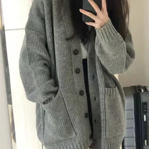 Women's Button Front Long Cardigan Sweater
