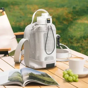 Mesh Crossbody Water Bottle Bag